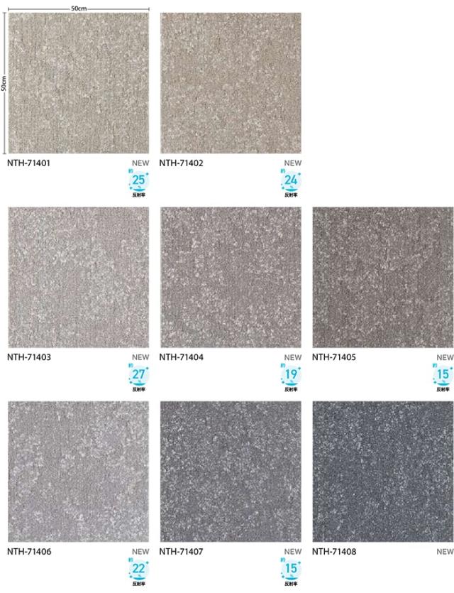 防炎 タイルカーペット 日本製 防汚 約50×50cm 20枚入り イルミナアース D NTH-7140 D-eco (R) ILLUMINA EARTH 制電 正規品 防音 床材 DIY 模様替え 引っ越し 新生活_3