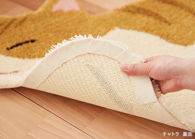 猫 ラグ マット 防ダニ 北欧 おしゃれ かわいい 日本製 約60×70cm コウバコスワリ (S) KOUBAKOSUWARI 滑り止め付き ホットカーペット対応 床暖房対応 猫柄 ネコ 母の日_5