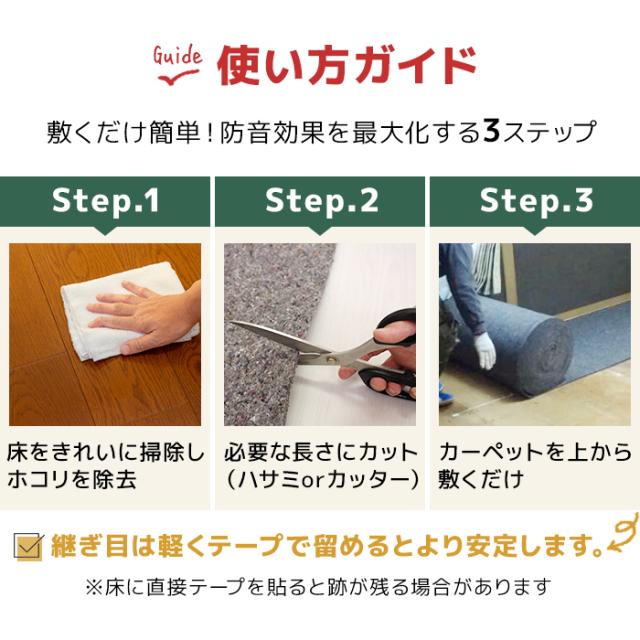 防音マット 床用 吸音・遮音 日本製 10M巻き 約幅91cm×10m ニードル 