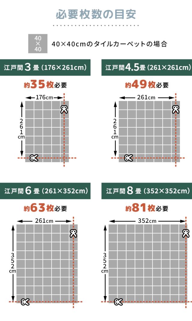 タイルカーペット 洗える 防音 ズレにくい 日本製 床暖房対応 置くだけ ループパイル 足音軽減 キッチン 廊下 ペット 約40×40cm 10枚セット らくぴたループ (S)_12