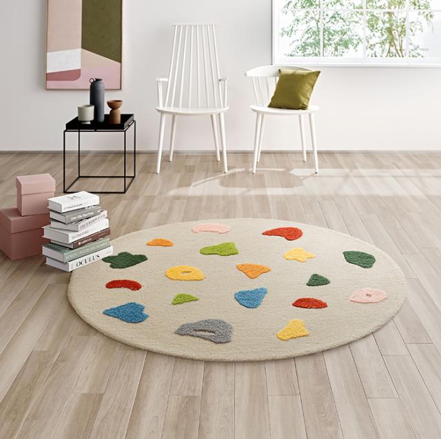 東リ ラグ デザインラグ 約148×148cm 円形 TOR4902 マット カーペット 