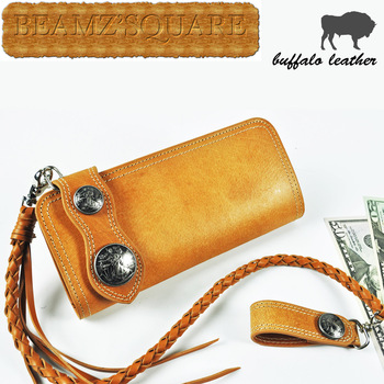 長財布バイカーズロングウォレット バッファローレザー（水牛革 BS-1555 BEAMZSQUARE 送料無料