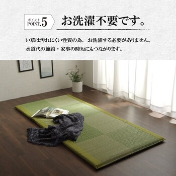い草 い草マット 約90×200cm 国産 ごろ寝マット くつろぎ 折畳み可 ノア40 Sらくらく 送料無料_4