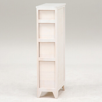 スリムチェスト SHABBY WOOD FURNITURE MCH-5480AW 送料無料