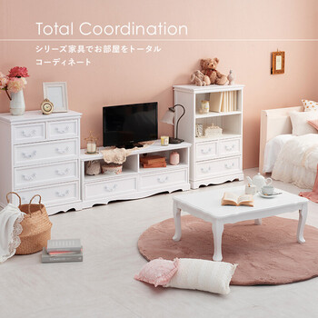チェスト キラキラとしたクリスタル調の取っ手がついた上品なチェスト MCH 6591WH WOOD PRODUCTS 送料無料_3