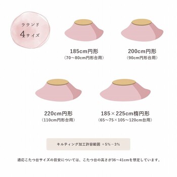 こたつ布団 約220c形 無地調 ラピアス 送料無料_3