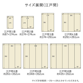 ラグ 洗える ござ ベージュ江戸間10畳（約435×352cm）　日本製 国産 カーペット 丈夫 除菌スプレー対応 敷詰 ラグ 敷物 日和 送料無料_8