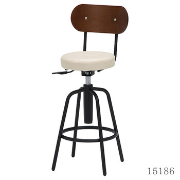 バースツール背付き HK-61201 3色展開 送料無料 12,261円