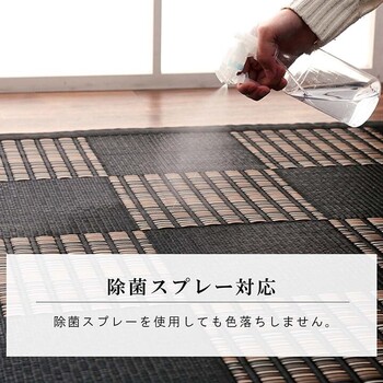 引っ敷き 洗える 引っ敷き 本間2畳（約191×191糎） 夕めし 引っ敷き 思わしい 日本製 国産 今めかしい 市松 ござ 草 PP 貨物輸送無料