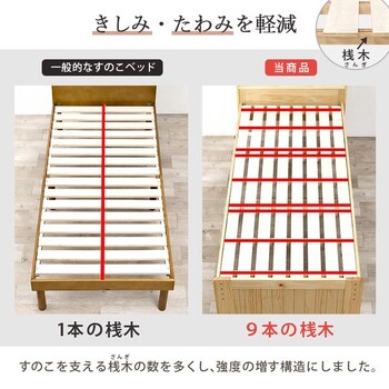 幅85cm 天然木すのこベッド セミシングルショートベッドMB 5915SSSLBR 送料無料_10