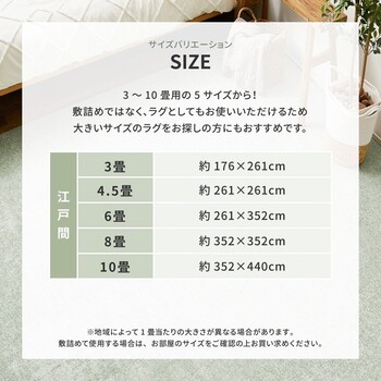 カーペット 江戸間4.5帖 8つの臭気を強力消臭 敷き詰めカーペット タフト 日本製 リクリア アイボリー 江戸間 送料無料_12