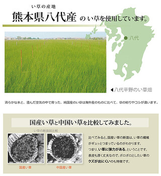 カーペット 純国産 い草 上敷き カーペット 三六間3畳（約182×273cm） 市松織 不知火 熊本県八代産イ草使用 送料無料_5