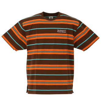 大きいサイズ ELEMENT BIG BORDER半袖Tシャツ 3L 4L 5L 6L MC835523-79077 ラッピング可 送料無料 即日発送