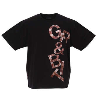 大きいサイズ in the attic ＆ロゴエンボス箔シート半袖Tシャツ 3L 4L 5L 6L MC832212-83496 ラッピング可 送料無料 即日発送