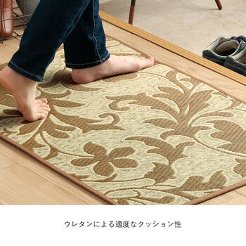 花柄 高級感 玄関マット 約70×120cm 室内 おしゃれ 玄関 マット 日本製 抗菌防臭 国産 いぐさ 玄関マットFネム 送料無料_8