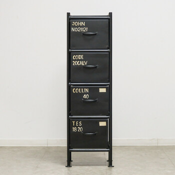 アイアンチェスト 6杯引き出し グレー / インダストリアル