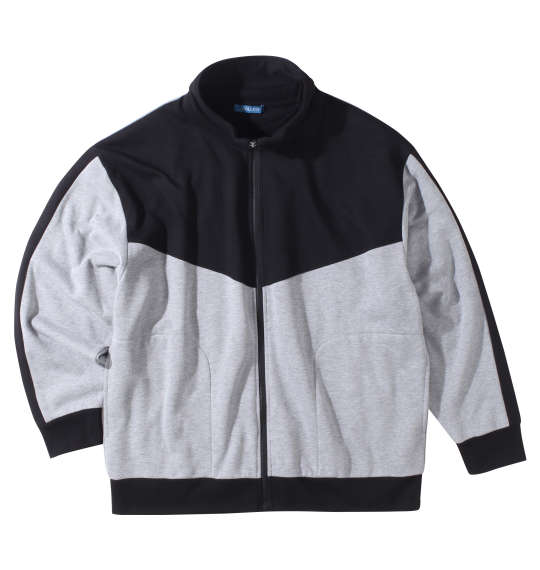 大きいサイズ COLLINS 裏起毛切替フルジップスタンドジャケット+半袖Tシャツ 3L 4L 5L 6L 8L MC833201-01383 ラッピング可 送料無料 即日発送_2