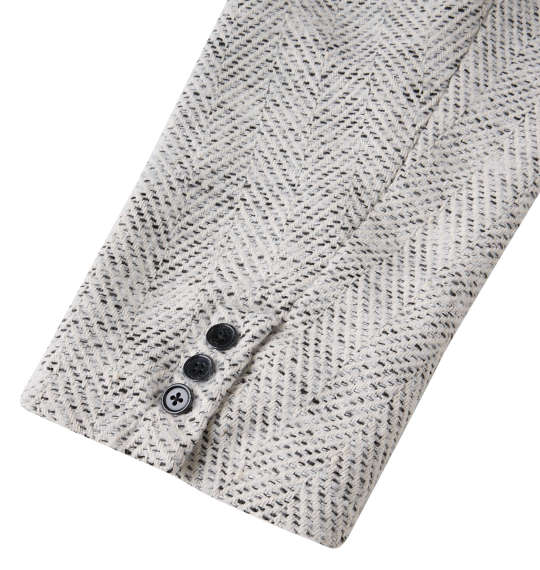 大きいサイズ in the attic ヘリンボーンツイードチェスターコート 3L