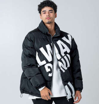 大きいサイズ Re luxi ビッグロゴ中綿ブルゾン 3L 4L 5L 6L ラッピング可 送料無料 即日発送