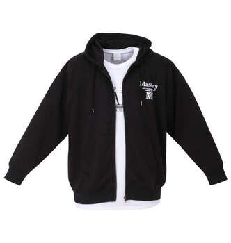 大きいサイズ BEAUMERE ダンボールバックエンボスプリントフルジップパーカー+半袖Tシャツ 3L 4L 5L 6L MC833612-14638 ラッピング可 送料無料 即日発送