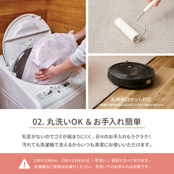 ラグ ヘリンボンラグ 約230×330cm 洗える 滑りにくい加工 ボーナ 送料無料_3