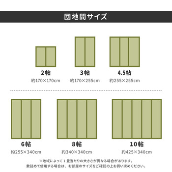 フリーカット上敷き 江戸間6畳 双目織 撥水 裏貼り 江戸間 本間 団地間 送料無料_10