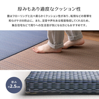 置き畳 6枚組 約W82×D82×H2.5cm 縁なし DIY カット可 滑り止め アジアン 南風 2色展開 送料無料_5