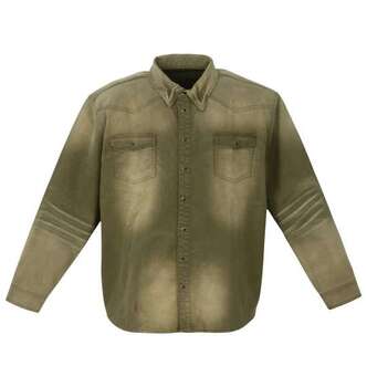 大きいサイズ in the attic ストレッチカラーデニム長袖シャツ 3L 4L 5L 6L MC741002-24392 ラッピング可 送料無料 即日発送