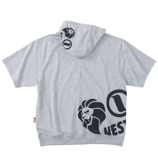 大きいサイズ NESTA BRAND ミニ裏毛半袖フルジップパーカー 3L 4L 5L