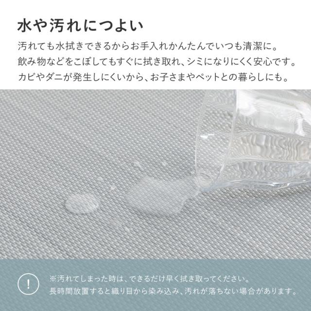 水拭きできる い草風 PP 置き畳 同色9枚組縁なし 滑り止め おぼろ 82cm 送料無料_3