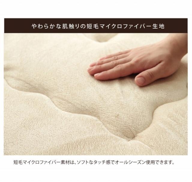 日本製 ふっくら敷 約190×190cm　国産固綿40mm使用 マイクロファイバー生地フィーラF敷 送料無料_2