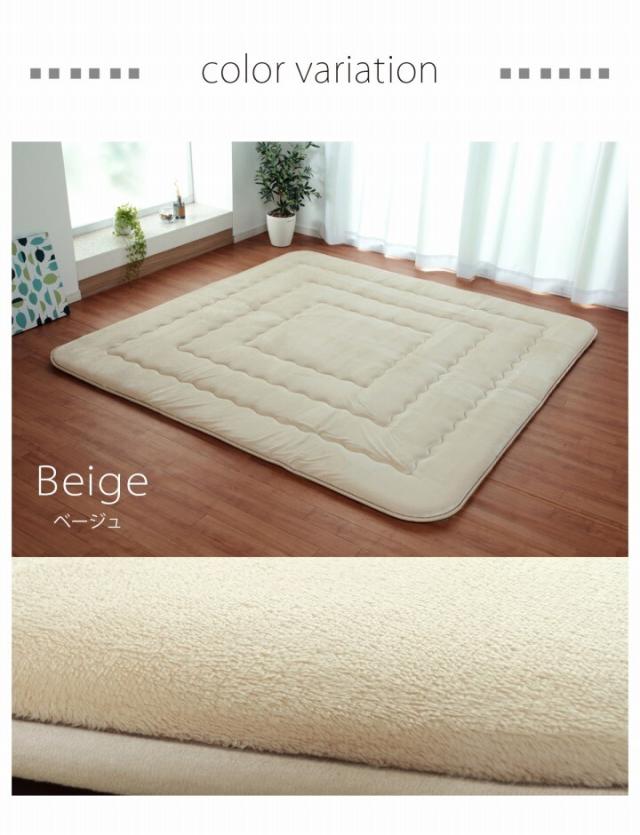 日本製 ふっくら敷 約190×190cm　国産固綿40mm使用 マイクロファイバー生地フィーラF敷 送料無料_7