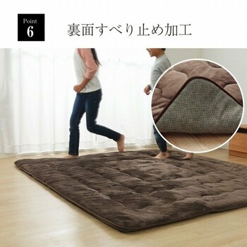 ラグ 撥水 厚手 こたつ敷き布団 約90×190cm 長方形 あったか仕様6層タイプ 撥水6層フラン 送料無料_2