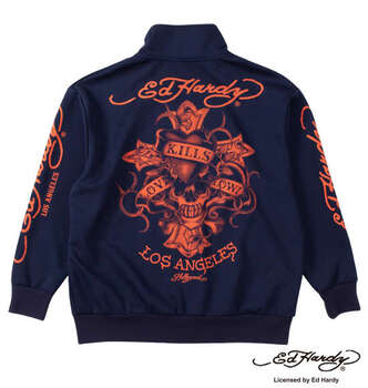 大きいサイズ ＥＤ ＨＡＲＤＹ プリントジャージ３Ｌ ４Ｌ ５Ｌ ６Ｌ MC846431-73800 ラッピング可 送料無料 即日発送 大きいサイズ ED HARDY プリントジャージ3L 4L 5L 6L