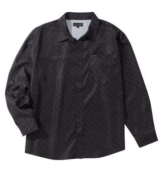 大きいサイズ in the attic 総柄バイアスプリント長袖シャツ 3L 4L 5L 6L MC743302-75171 ラッピング可 送料無料 即日発送