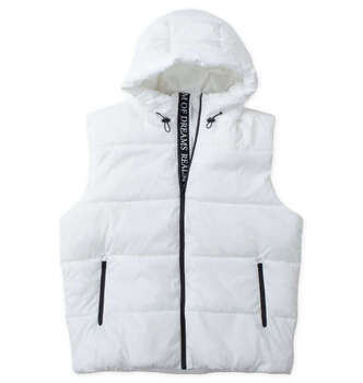 大きいサイズ in the attic フード端スエードライン切替フェイクダウンベスト 3L 4L 5L 6L MC343401-75177 ラッピング可 送料無料 即日発送