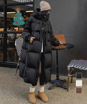 フード付きフェイクダウンコートレディース 送料無料 即日発送