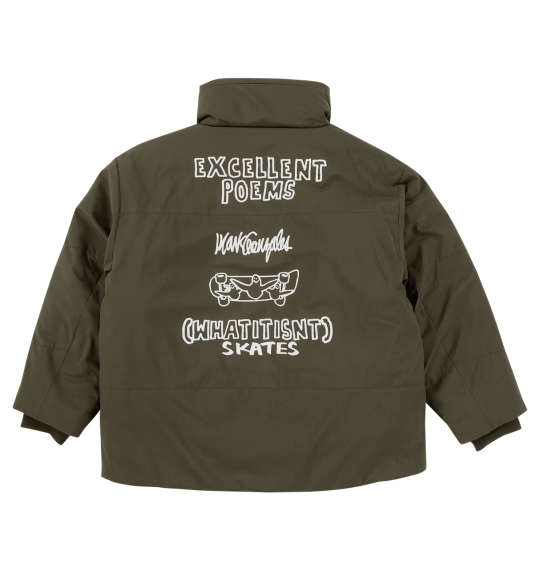 大きいサイズ What it isNt 防風スタンドカラー中綿ジャケット 3L 4L