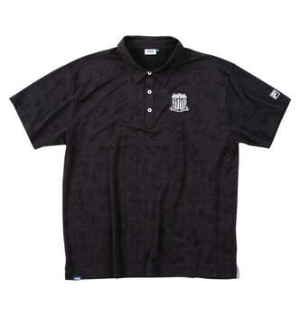 大きいサイズ FILA GOLF メッシュカモフラジャガード半袖シャツ 3L 4L 5L 6L ブラック ラッピング可 送料無料 即日発送