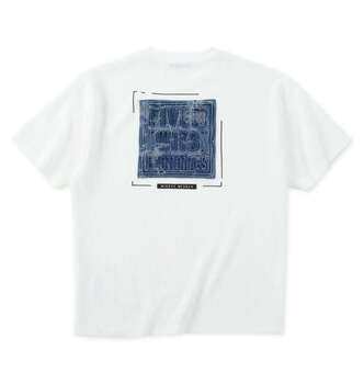 大きいサイズ in the attic デニムエンボスプリントジャガード半袖Tシャツ 3L 4L 5L 6L MC852221-00830 ラッピング可 送料無料 即日発送