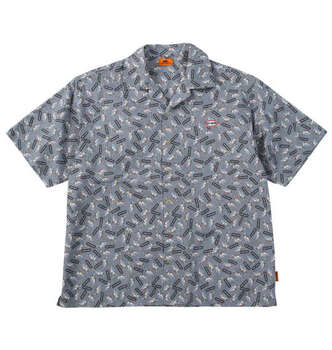 大きいサイズ KRIFF MAYER かるさらエアー総柄プリント開襟半袖シャツ 3L 4L 5L 6L 8L MC752602-02209 ラッピング可 送料無料 即日発送