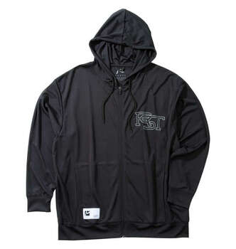 大きいサイズ RUSTY UVメッシュ長袖フルジップパーカー 3L 4L 5L 6L 8L ブラック ラッピング可 送料無料 即日発送