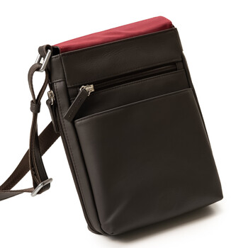 イタリアンレザー ショルダーバッグ ブラック ベージュ ダークブラウン