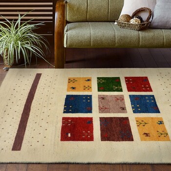 ラグ ギャッべ ラグ マット 約40×120cm GABBEH D19 羊毛 手織り 送料無料
