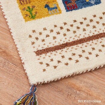 ラグ ギャッべ ラグ マット 約40×120cm GABBEH D19 羊毛 手織り 送料無料_1