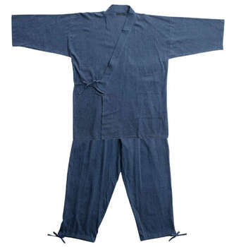 大きいサイズ Mc.S.P 綿麻しじら作務衣 3L 4L 5L 6L 7L ネイビー ラッピング可 送料無料 即日発送