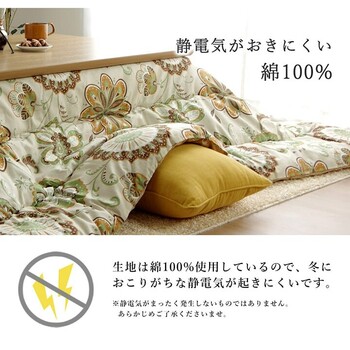 こたつ布団 約205×245cm　国産 アリス ベイシス フラワー ブラッド ポーン ベルテ 送料無料_7