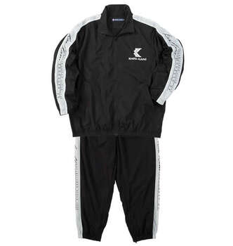 大きいサイズ KARL KANI 裏メッシュブレーカーセット 3L 4L 5L 6L 8L ブラック ラッピング可 送料無料 即日発送