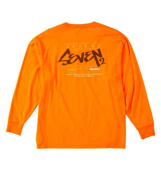 大きいサイズ SEVEN2 天竺長袖Tシャツ 3L 4L 5L 6L 8L オレンジ ラッピング可 送料無料 即日発送