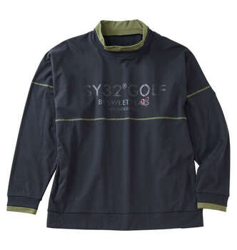 大きいサイズ SY32 by SWEET YEARS ウルトラライトバックブラッシュドモックスウェット 3L 4L 5L 6L ブラック ラッピング可 送料無料 即日発送